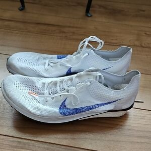Nike White and Blue Track Spikes